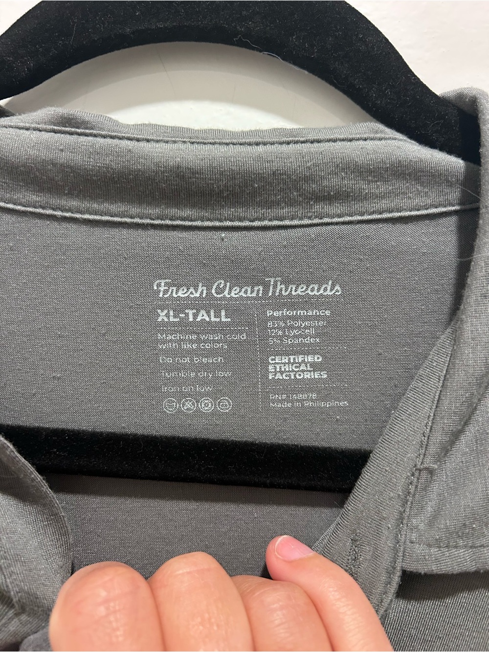 Fresh Clean Threads Men's Gray Polo - XL-Tall